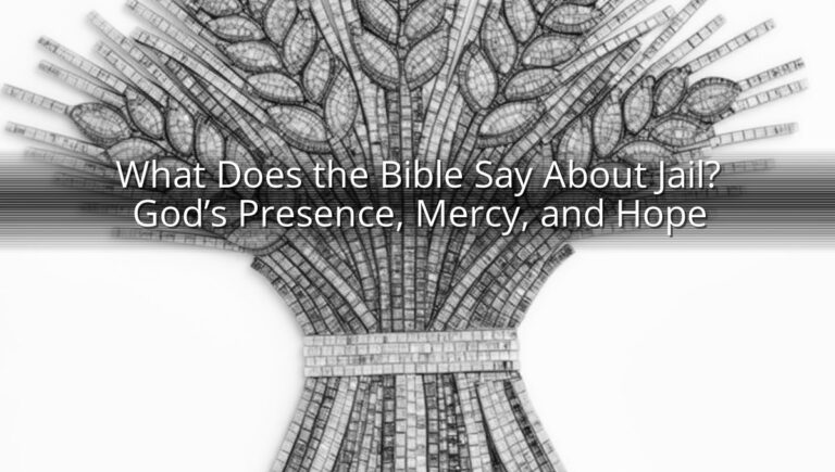 What Does the Bible Say About Jail? God’s Presence, Mercy, and Hope