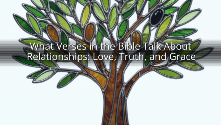 What Verses in the Bible Talk About Relationships: Love, Truth, and Grace