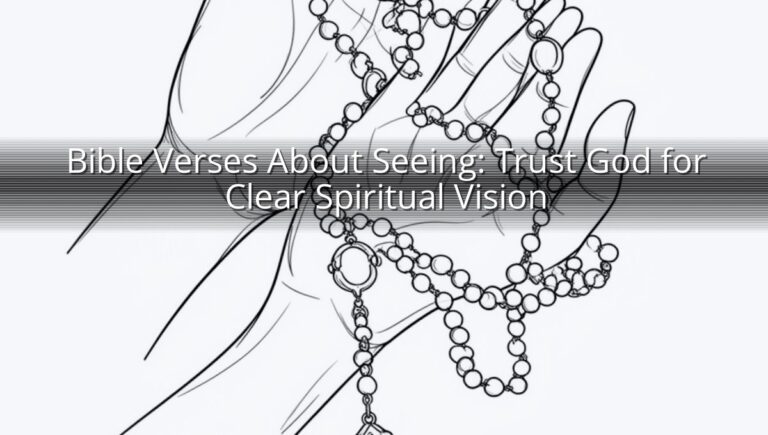 Bible Verses About Seeing: Trust God for Clear Spiritual Vision