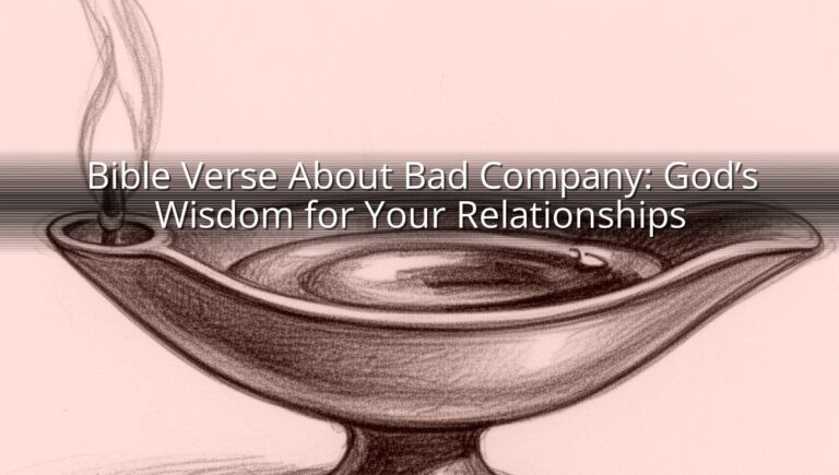 Bible Verse About Bad Company: God’s Wisdom for Your Relationships