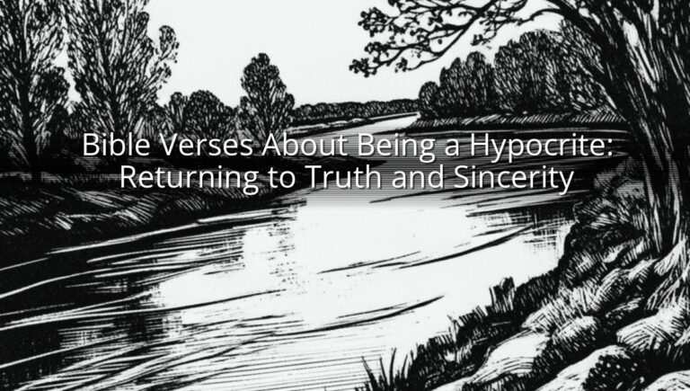 Bible Verses About Being a Hypocrite: Returning to Truth and Sincerity