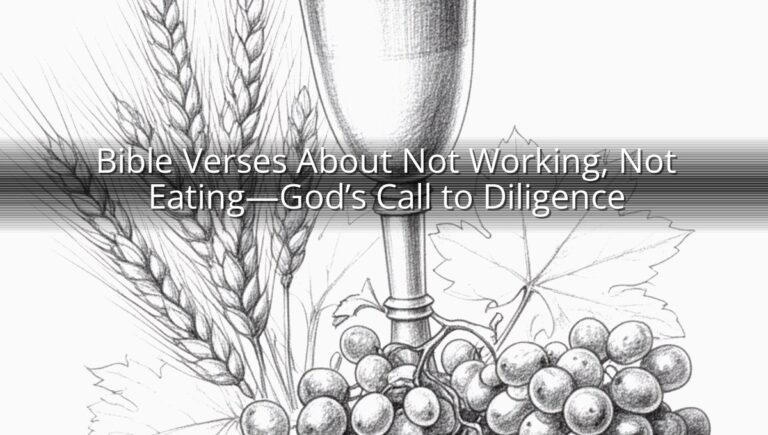 Bible Verses About Not Working, Not Eating—God’s Call to Diligence