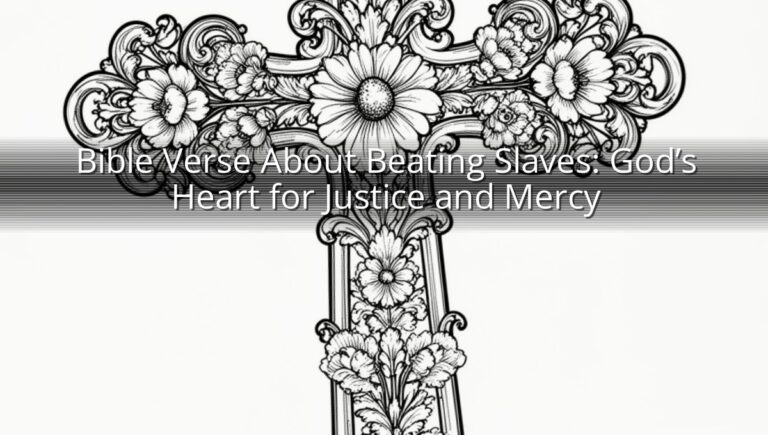 Bible Verse About Beating Slaves: God’s Heart for Justice and Mercy