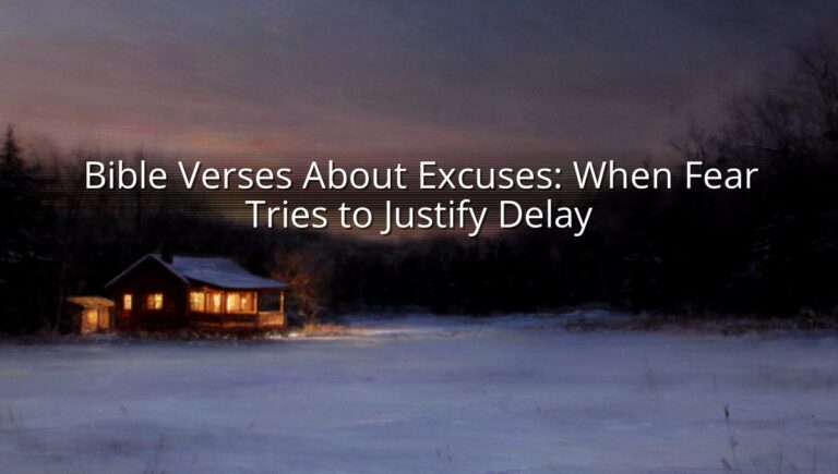 Bible Verses About Excuses: When Fear Tries to Justify Delay