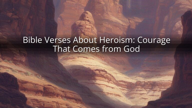 Bible Verses About Heroism: Courage That Comes from God