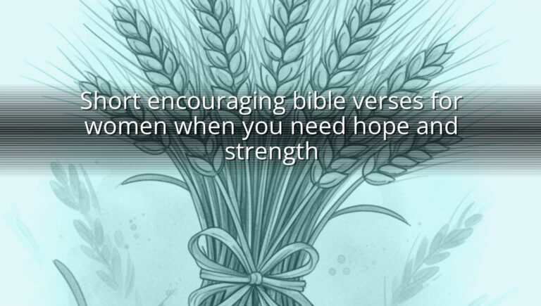 Short encouraging bible verses for women when you need hope and strength