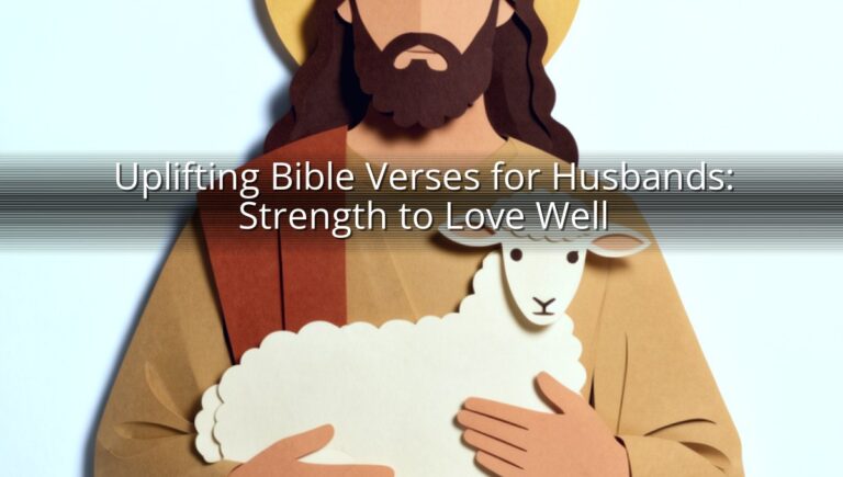 Uplifting Bible Verses for Husbands: Strength to Love Well