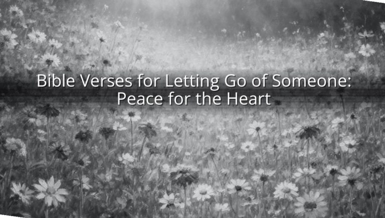 Bible Verses for Letting Go of Someone: Peace for the Heart