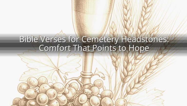 Bible Verses for Cemetery Headstones: Comfort That Points to Hope