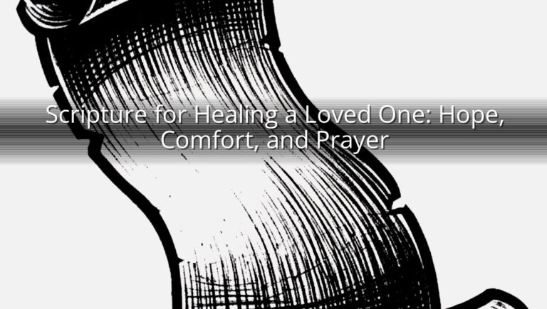 Scripture for Healing a Loved One: Hope, Comfort, and Prayer
