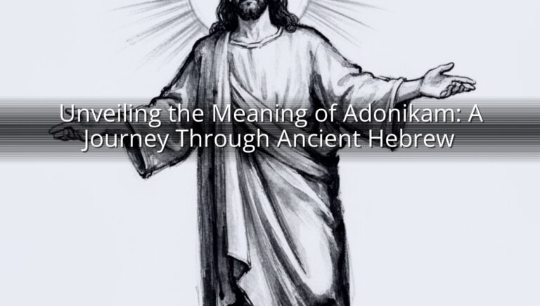 Unveiling the Meaning of Adonikam: A Journey Through Ancient Hebrew