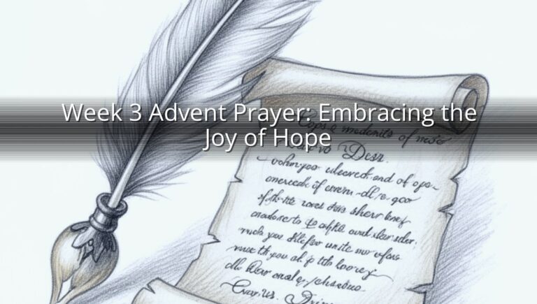 Week 3 Advent Prayer: Embracing the Joy of Hope