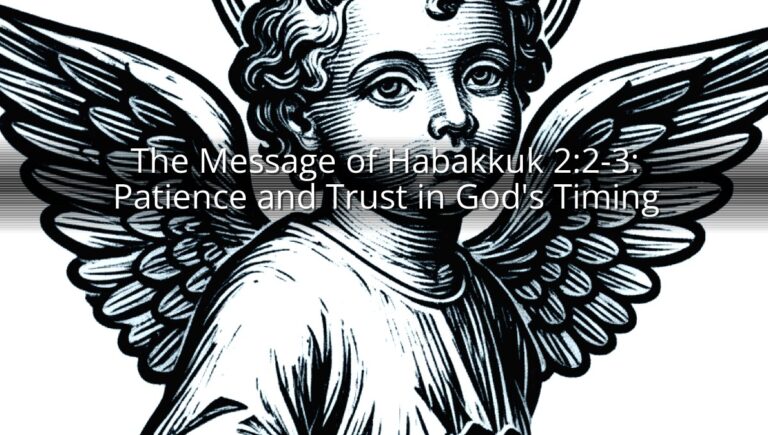 The Message of Habakkuk 2:2-3: Patience and Trust in God's Timing