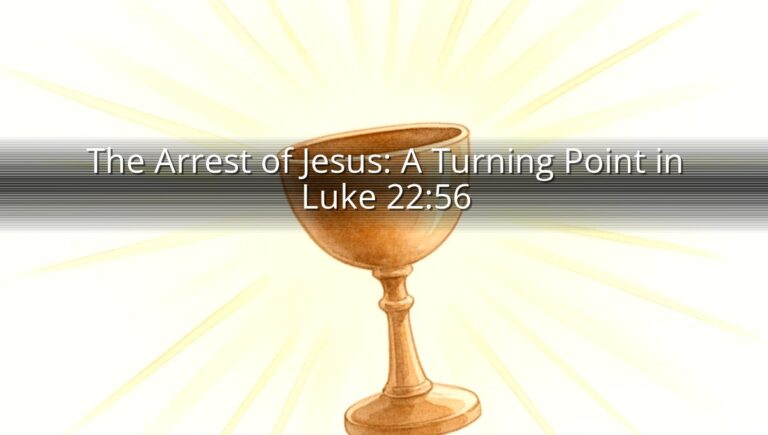 The Arrest of Jesus: A Turning Point in Luke 22:56