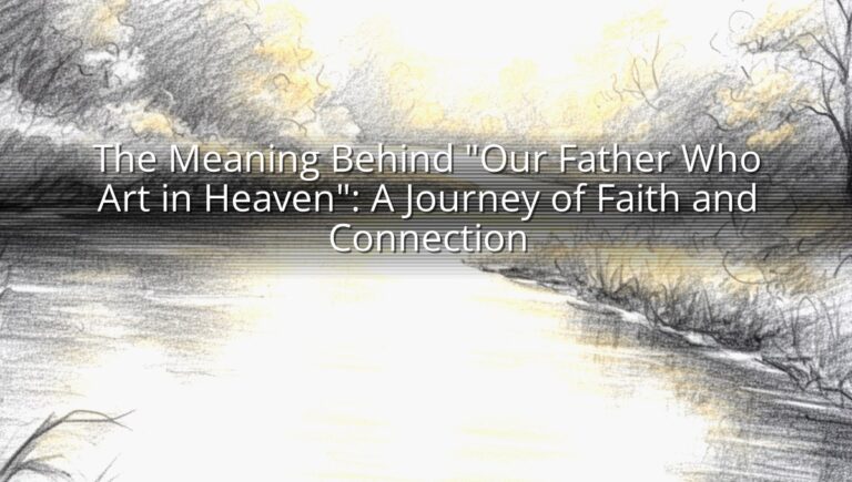 The Meaning Behind "Our Father Who Art in Heaven": A Journey of Faith and Connection