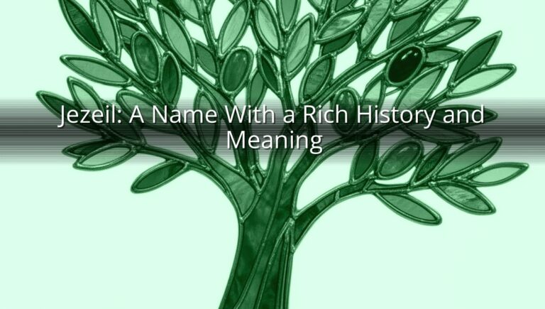Jezeil: A Name With a Rich History and Meaning