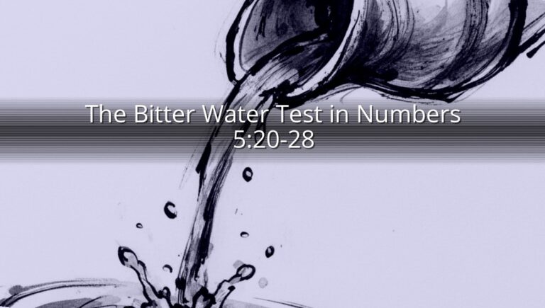 The Bitter Water Test in Numbers 5:20-28