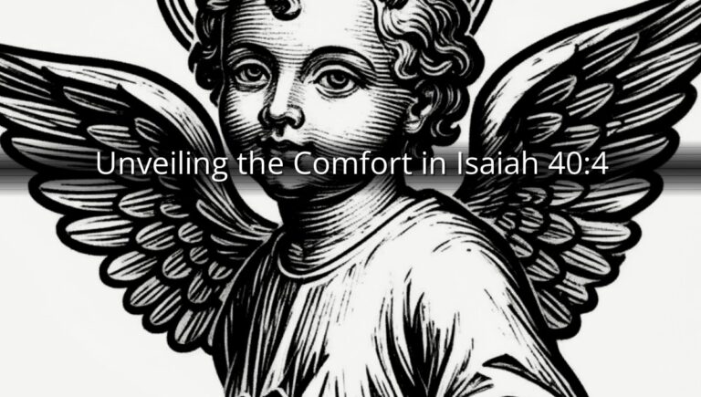 Unveiling the Comfort in Isaiah 40:4