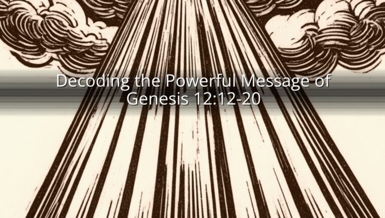 Decoding the Powerful Message of Genesis 12:12-20