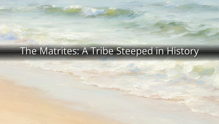The Matrites: A Tribe Steeped in History
