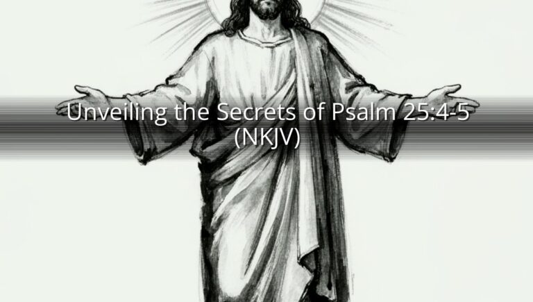 Unveiling the Secrets of Psalm 25:4-5 (NKJV)