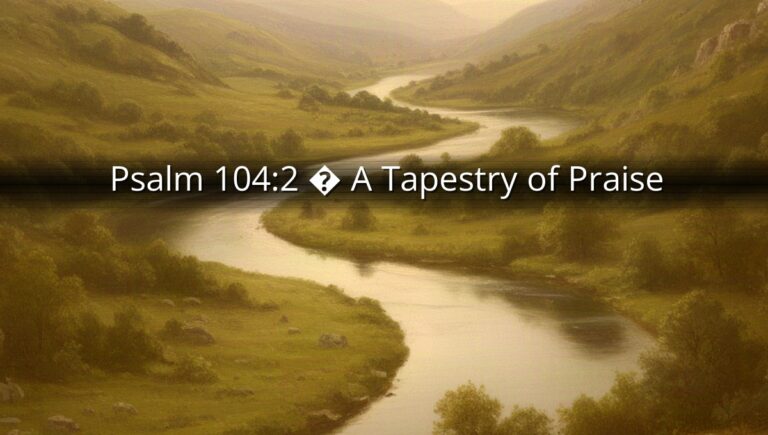 Psalm 104:2 � A Tapestry of Praise