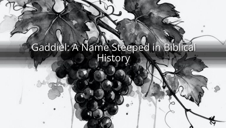 Gaddiel: A Name Steeped in Biblical History