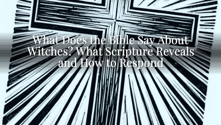 What Does the Bible Say About Witches? What Scripture Reveals and How to Respond
