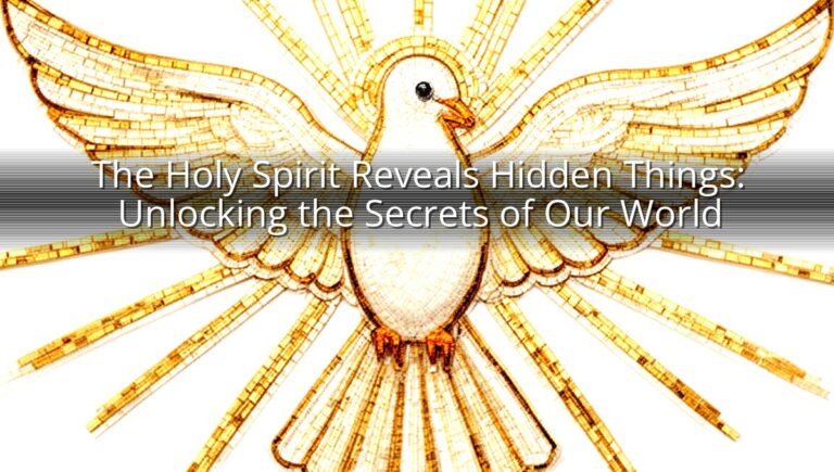 The Holy Spirit Reveals Hidden Things: Unlocking the Secrets of Our World