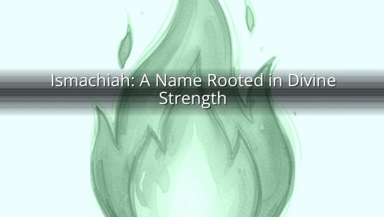 Ismachiah: A Name Rooted in Divine Strength