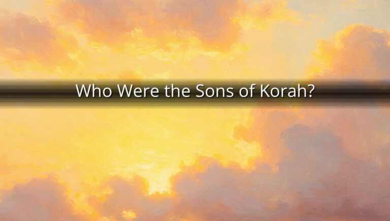 Who Were the Sons of Korah?