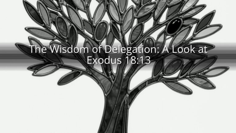 The Wisdom of Delegation: A Look at Exodus 18:13