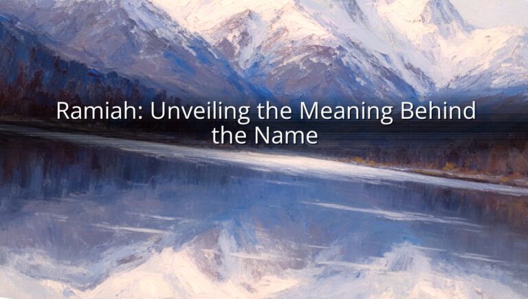 Ramiah: Unveiling the Meaning Behind the Name