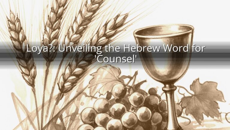 Loya?: Unveiling the Hebrew Word for 'Counsel'