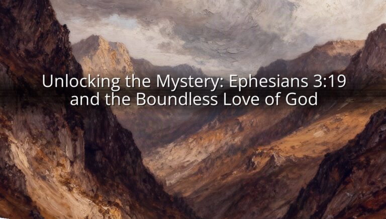 Unlocking the Mystery: Ephesians 3:19 and the Boundless Love of God