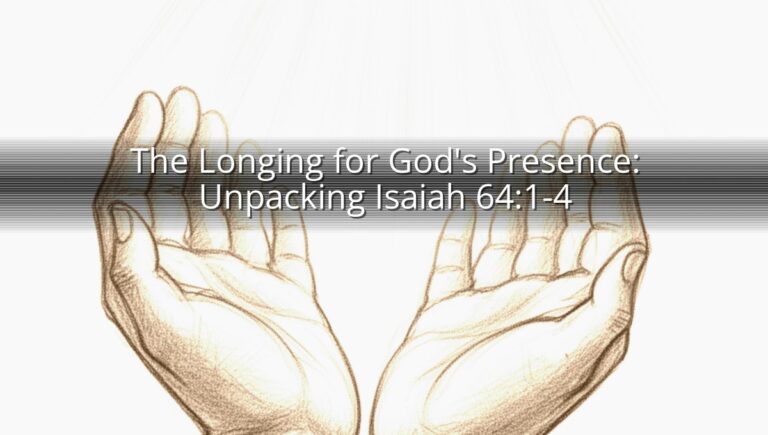 The Longing for God's Presence: Unpacking Isaiah 64:1-4