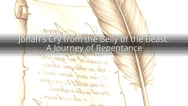 Jonah's Cry from the Belly of the Beast: A Journey of Repentance