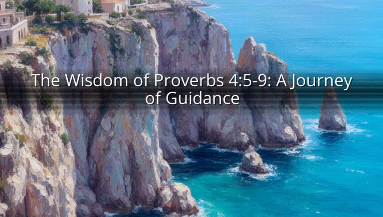 The Wisdom of Proverbs 4:5-9: A Journey of Guidance