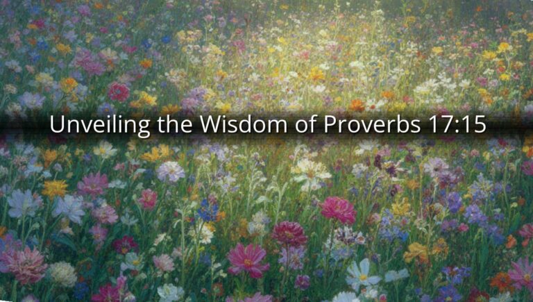 Unveiling the Wisdom of Proverbs 17:15