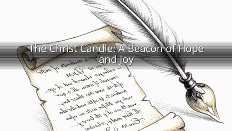 The Christ Candle: A Beacon of Hope and Joy