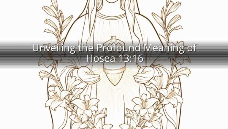 Unveiling the Profound Meaning of Hosea 13:16