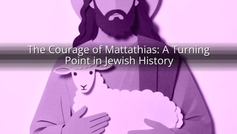 The Courage of Mattathias: A Turning Point in Jewish History