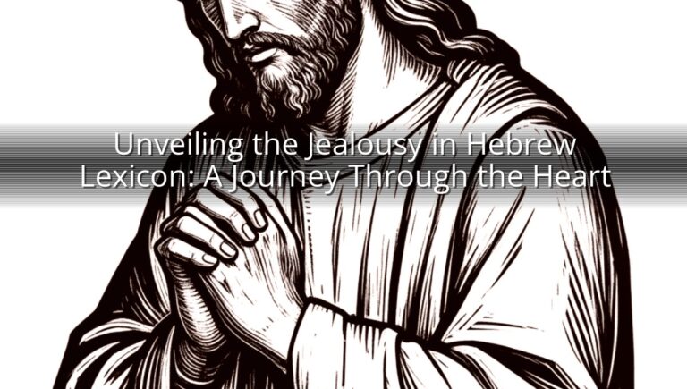 Unveiling the Jealousy in Hebrew Lexicon: A Journey Through the Heart