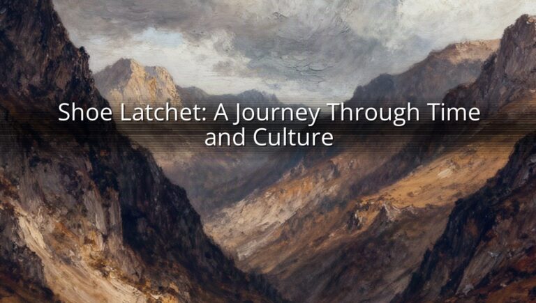 Shoe Latchet: A Journey Through Time and Culture