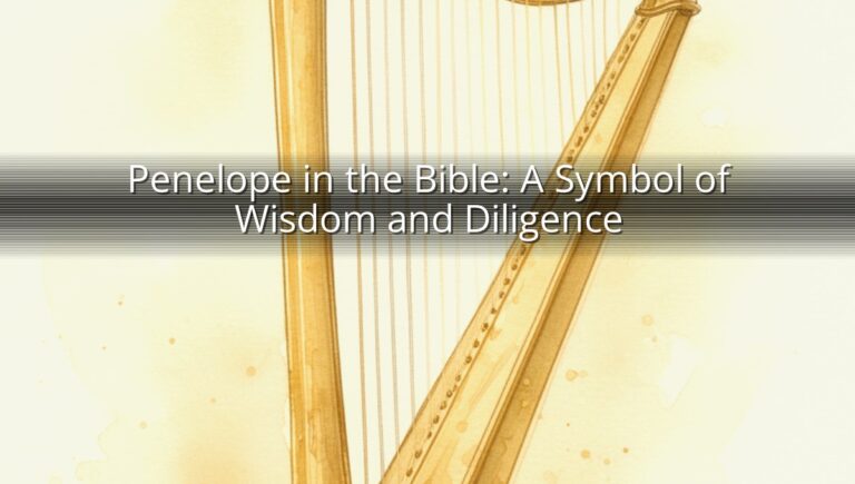 Penelope in the Bible: A Symbol of Wisdom and Diligence