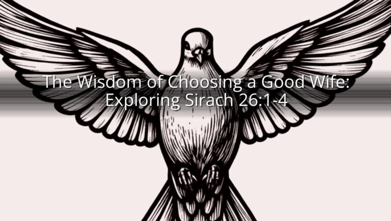 The Wisdom of Choosing a Good Wife: Exploring Sirach 26:1-4