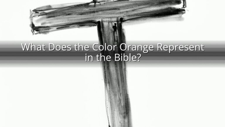 What Does the Color Orange Represent in the Bible?