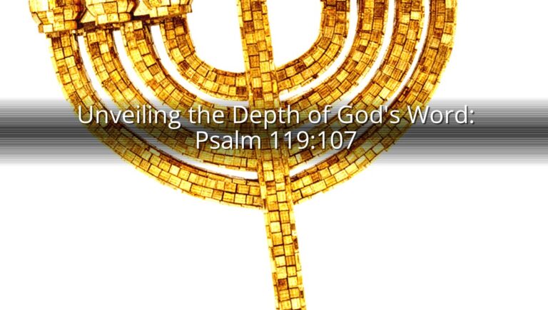 Unveiling the Depth of God's Word: Psalm 119:107