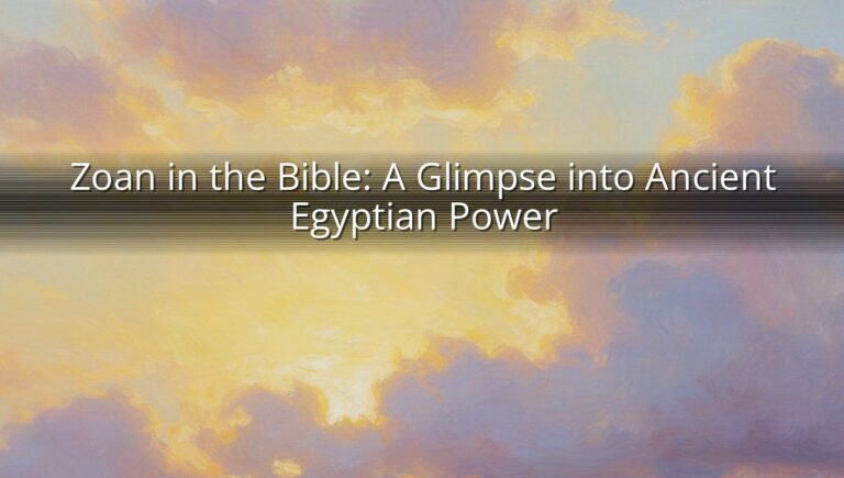 Zoan in the Bible: A Glimpse into Ancient Egyptian Power