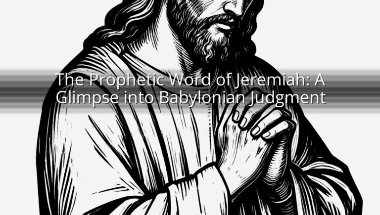 The Prophetic Word of Jeremiah: A Glimpse into Babylonian Judgment